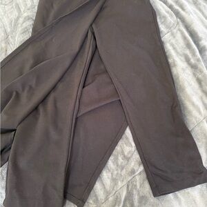 Black slit skirt with attached leggings